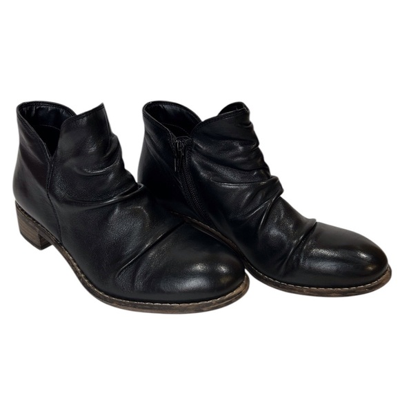 DIBA True Women's Rose Mera Black Slouchy Leather Booties Size-6.5 EUC - Picture 1 of 12